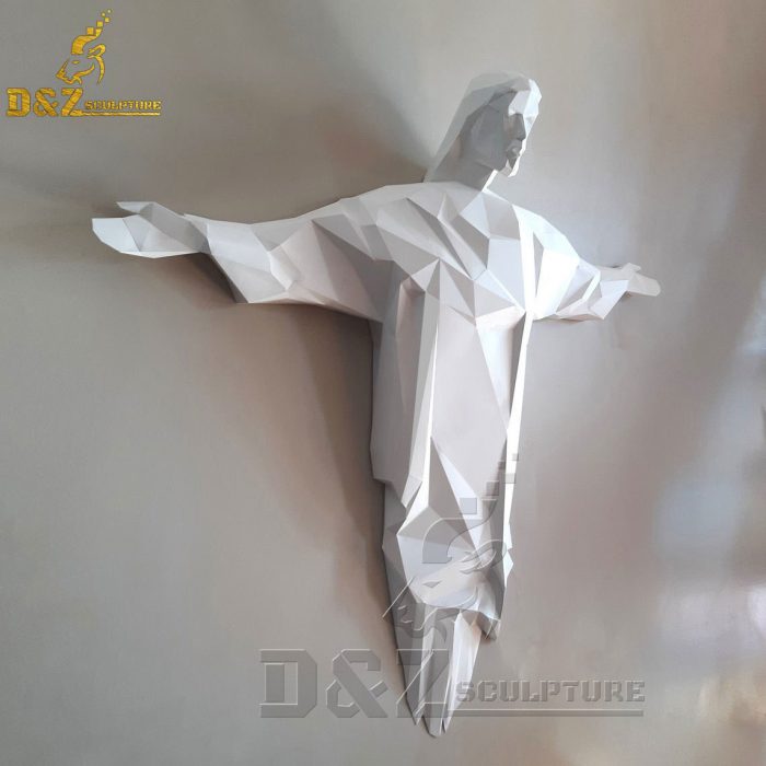 Modern design abstract marble mosaic Jesus statue DZM-1556