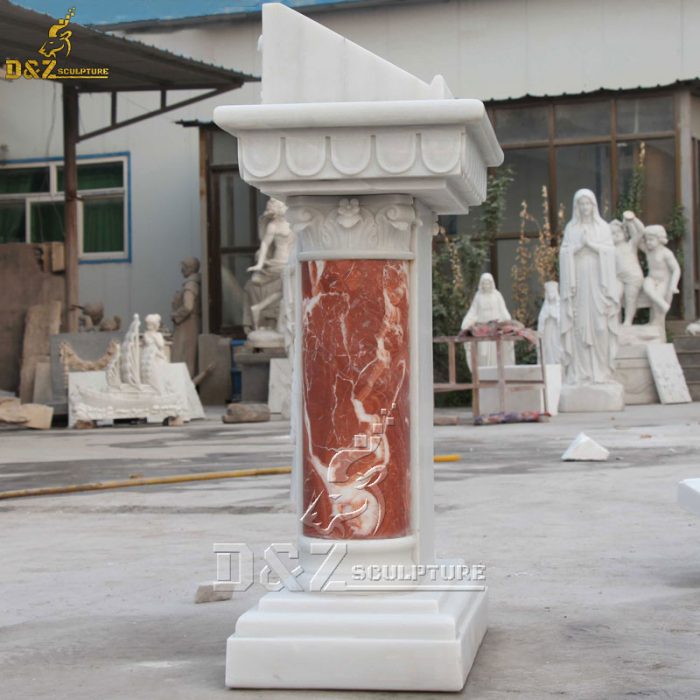 Customized Hand Carved White Marble Church Pulpit DZM-1580