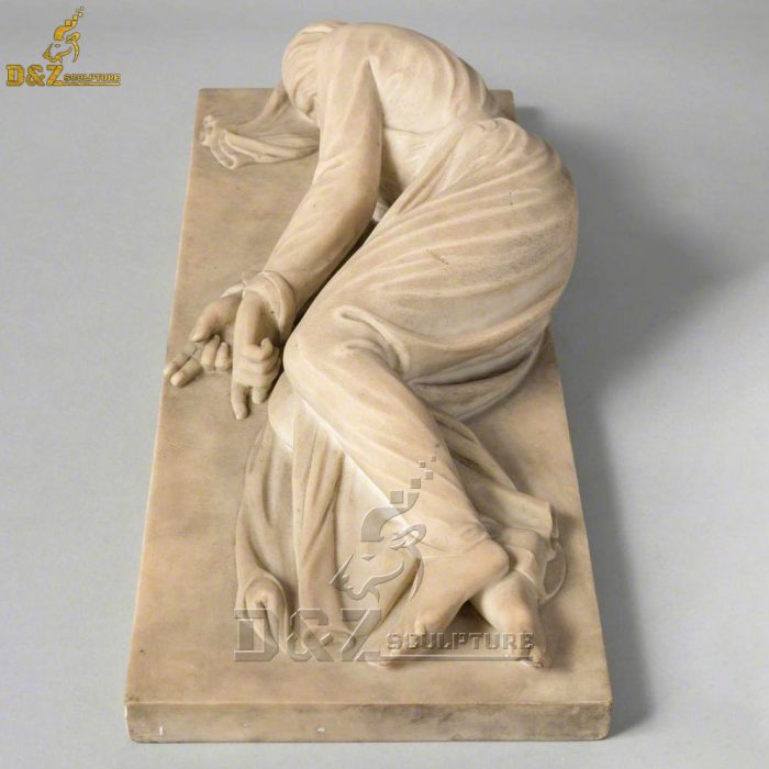 Factory Direct Hand Carved White Marble St Cecilia Stone Statue DZM-1577