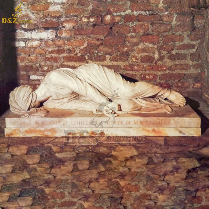 Life Size Natural Stone Park Sculpture Saint Cecilia Marble Statue DZM-1570