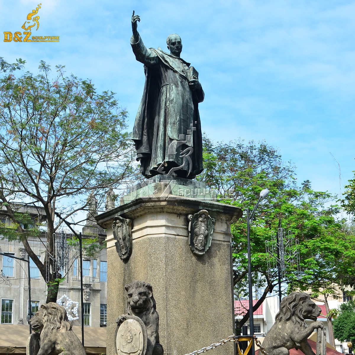 Religious sculpture of Miguel de Benavides bronze Archbishop statue ...