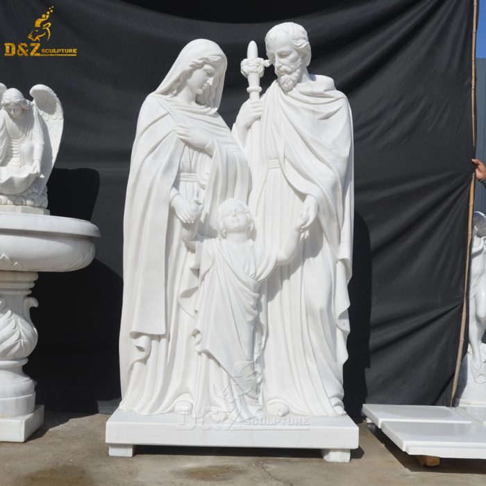 High quality famous religious Holy Family statue marble Holy Family sculpture DZM-1602