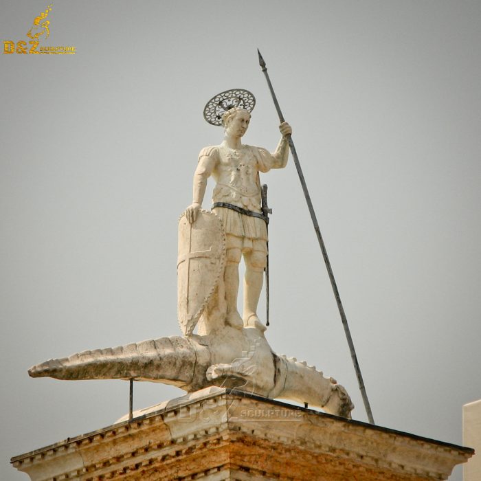 Italy St Mark's Square Saint Theodore sculpture DZM-1591