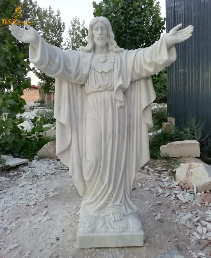 Marble sacred heart statue for sale factory supply hot sale jesus statue DZM-1603