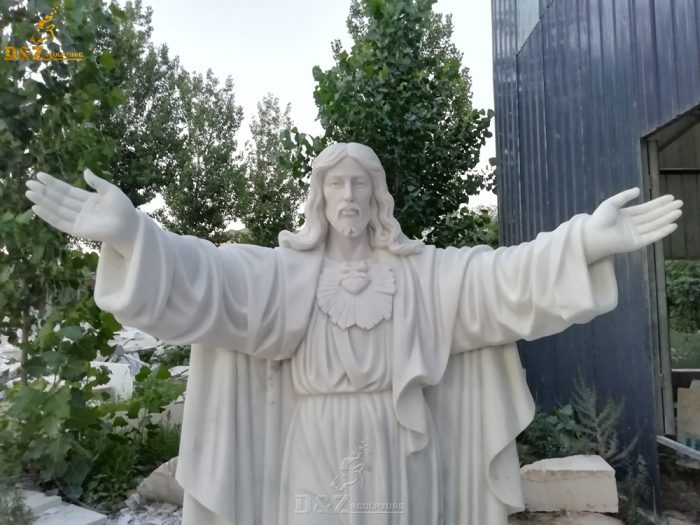 Marble sacred heart statue for sale factory supply hot sale jesus statue DZM-1603