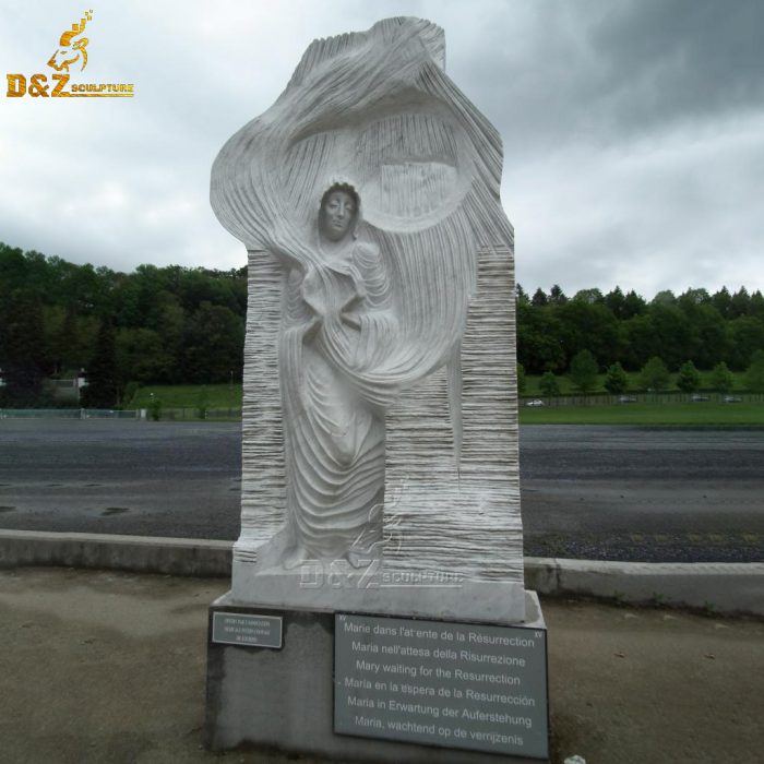 Stations of the Cross marble sculpture Mary awaiting the resurrection 15 sculpture DZM-1618